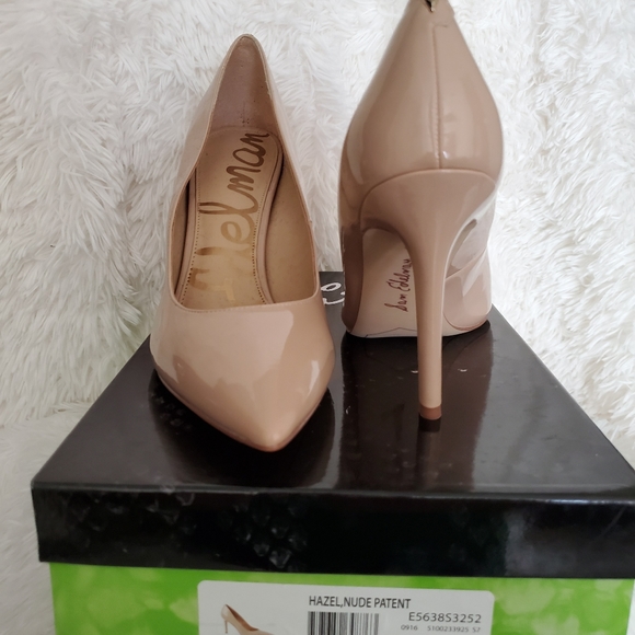 New Sam Edelman Hazel Nude Patent Pumps 